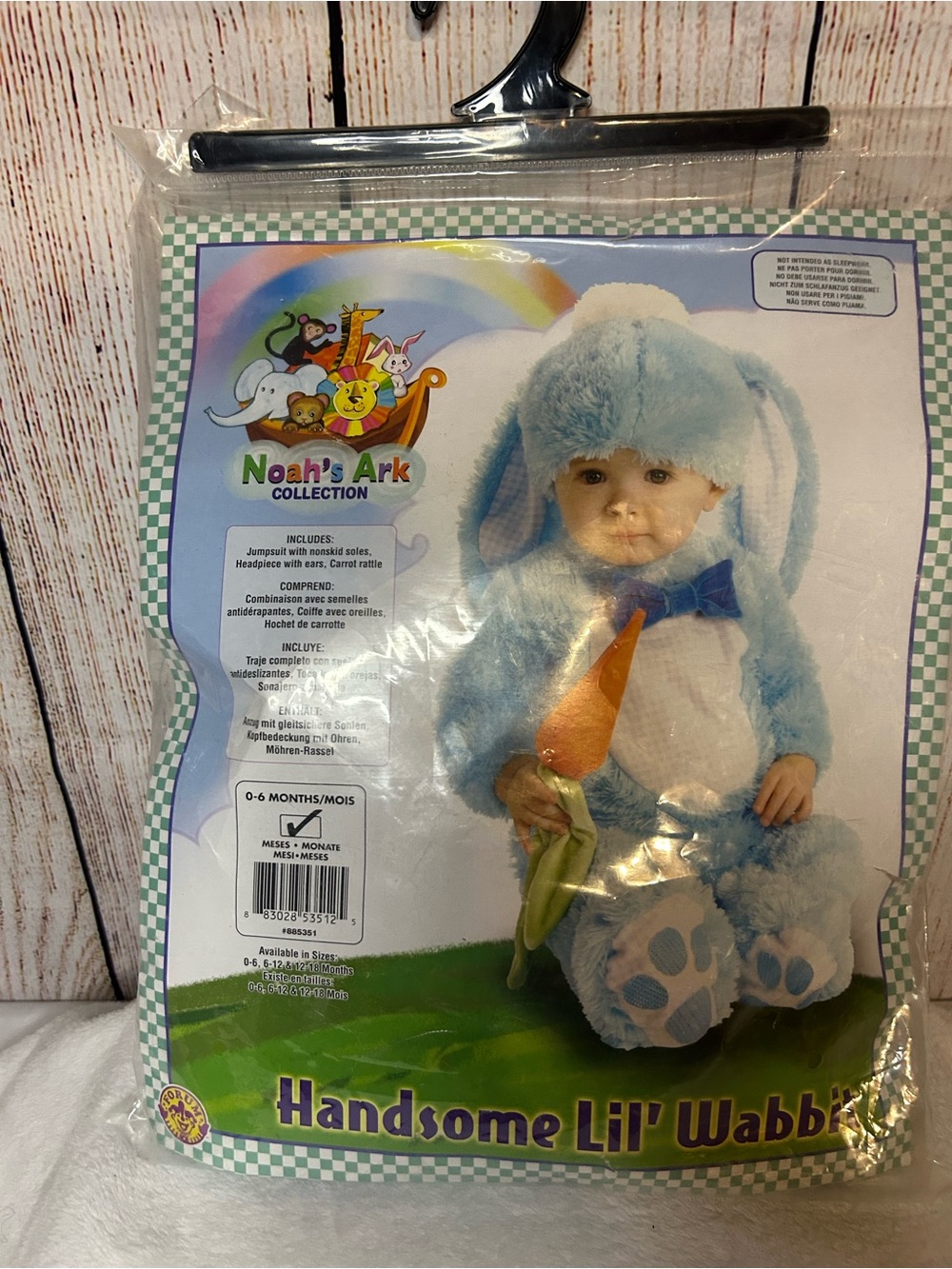 Noah's Ark Handsome Lil' Wabbit Baby Costume - Light Blue